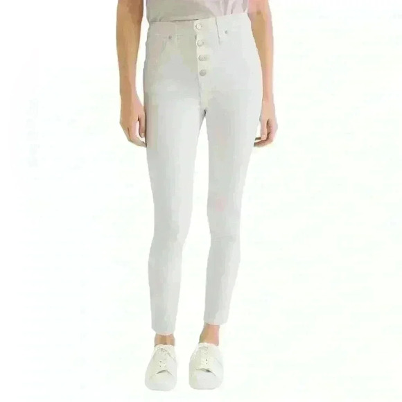 Madewell 10” high rise white skinny crop size 23 - Picture 2 of 14